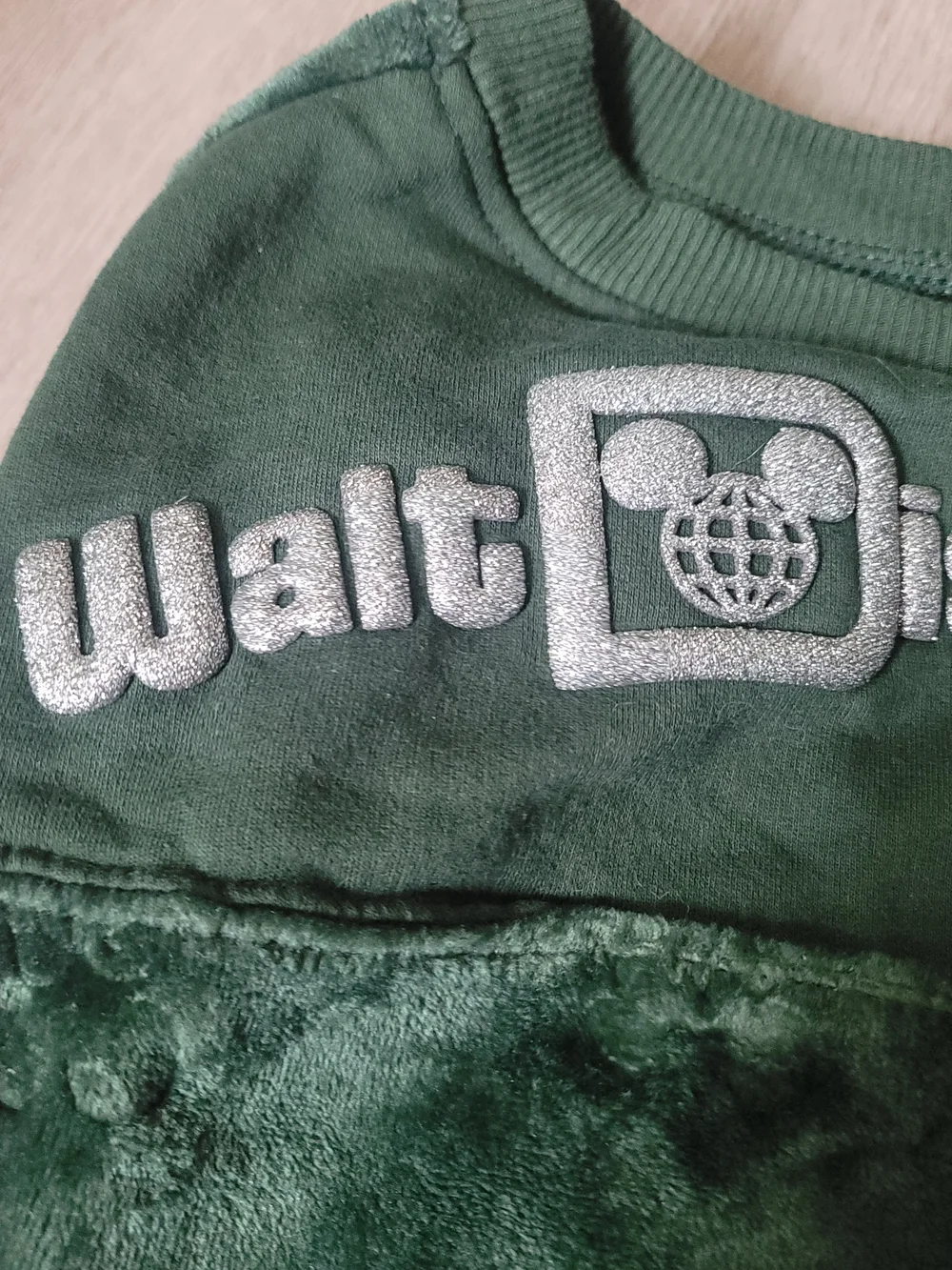 Disney Parks Spirit Jersey Dog Pet Sweater XL Green Fleece Mickey Mouse Matching
